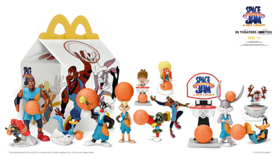 Miniaturas de Space Jam no McLanche Feliz