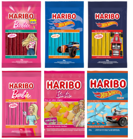 Haribo lança linha temáticos com Barbie e Hot Wheels