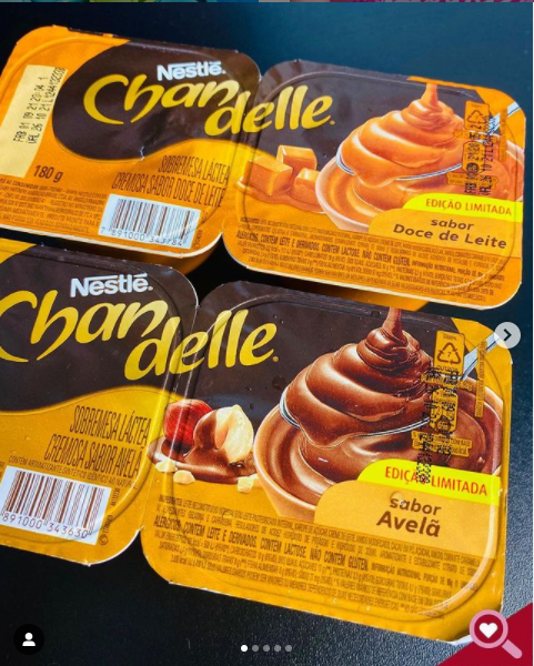 Novos sabores Chandelle: Avelã e Doce de Leite