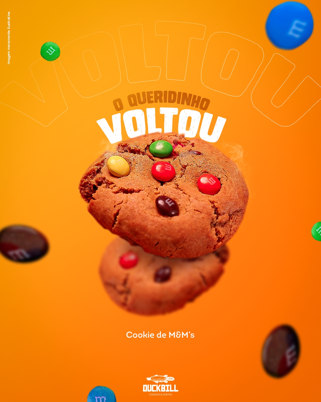 Duckbill relança cookie de M&Ms