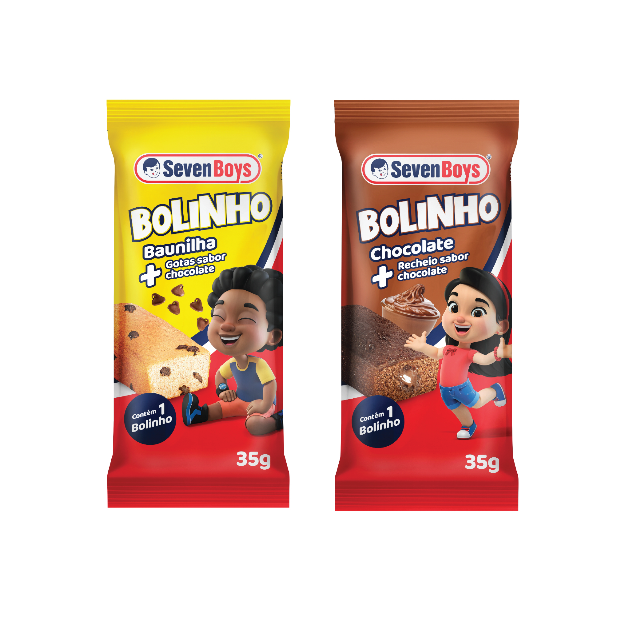 Novos bolinhos mono porção Seven Boys