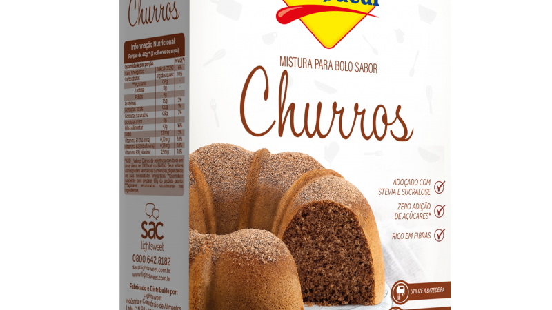 Bolo Lowçucar sabor Churros