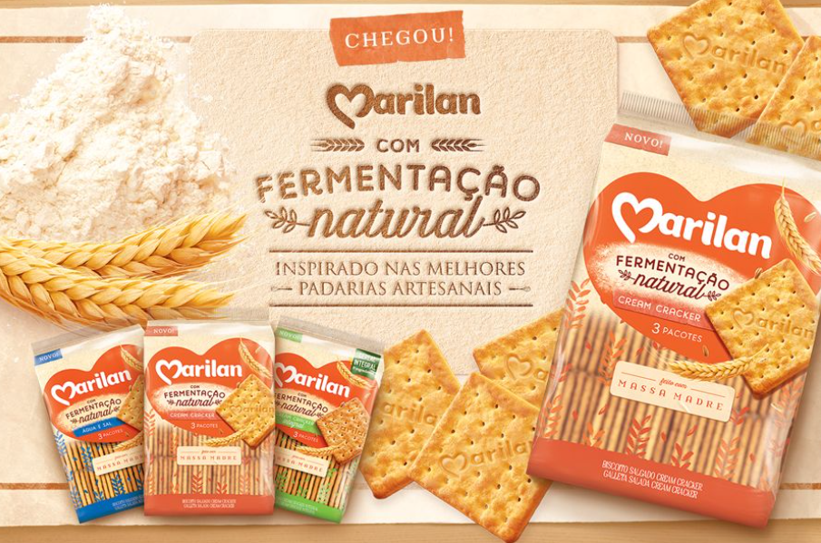 linha de Biscoitos com Fermentação Natural Marilan